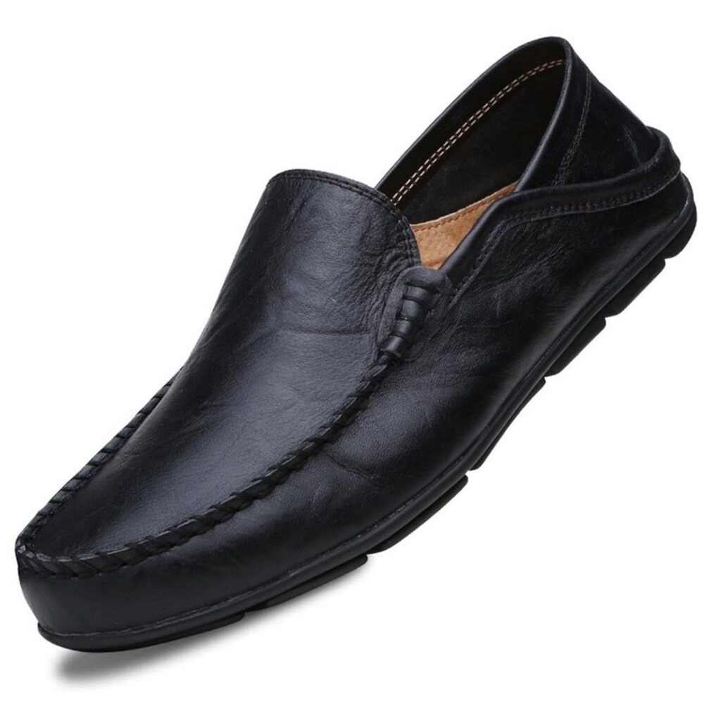 Go Tour Men's Premium Genuine Leather Casual Slip on Loafers Breathable Size 7 M